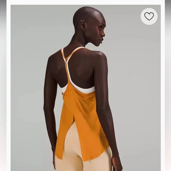 Lululemon Modal-Silk Yoga Tank Top Sz 2 Bronze Green 31 - Picture 2 of 6